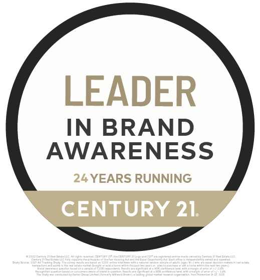 century 21 leader in brand awareness award badge