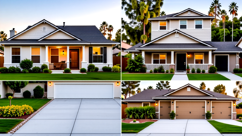 Modern single-story home with a manicured lawn and front porch